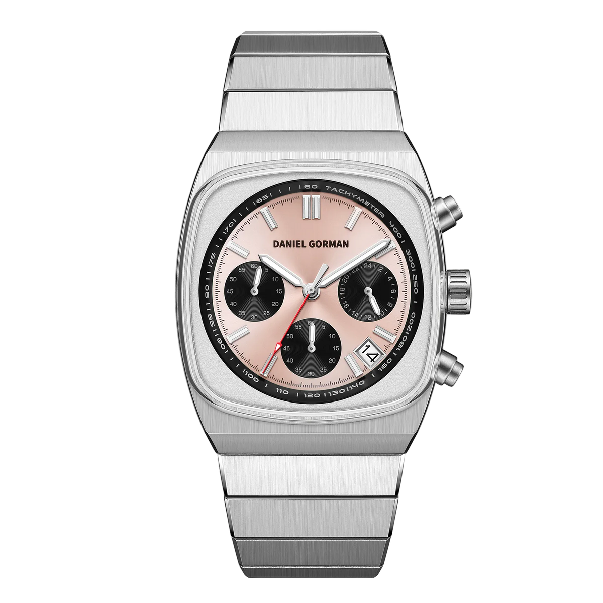 Daniel Gorman DG9008 - Quartz Watch with Sapphire Crystal light red dial