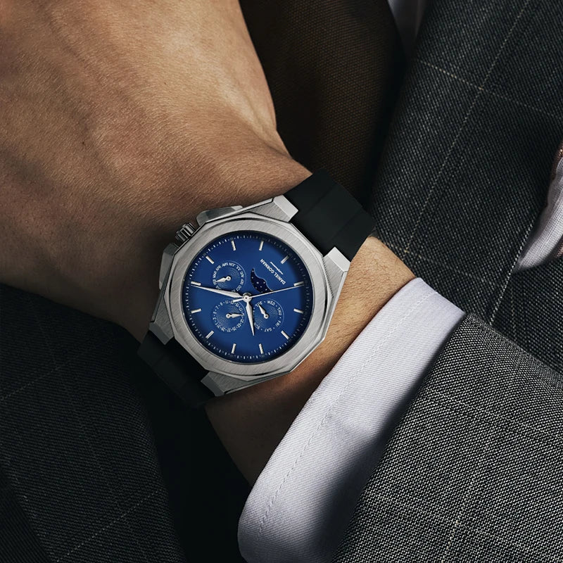 Daniel Gorman DG9199 - Me - on wrist, blue dial