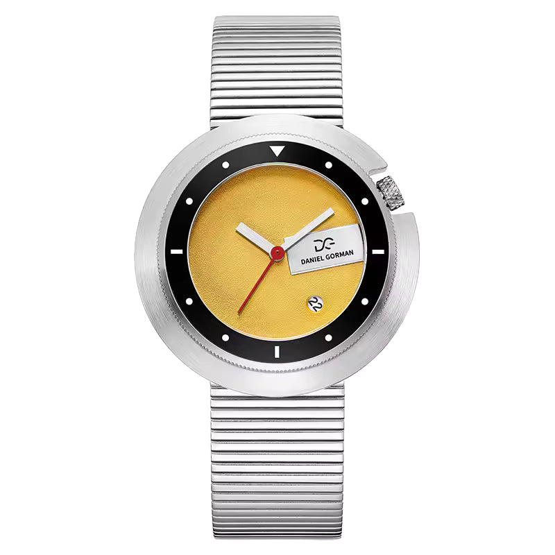 Daniel Gorman DG9317 - Daniel Gorman DG9317 - Qu - modern silver yellow timepiece