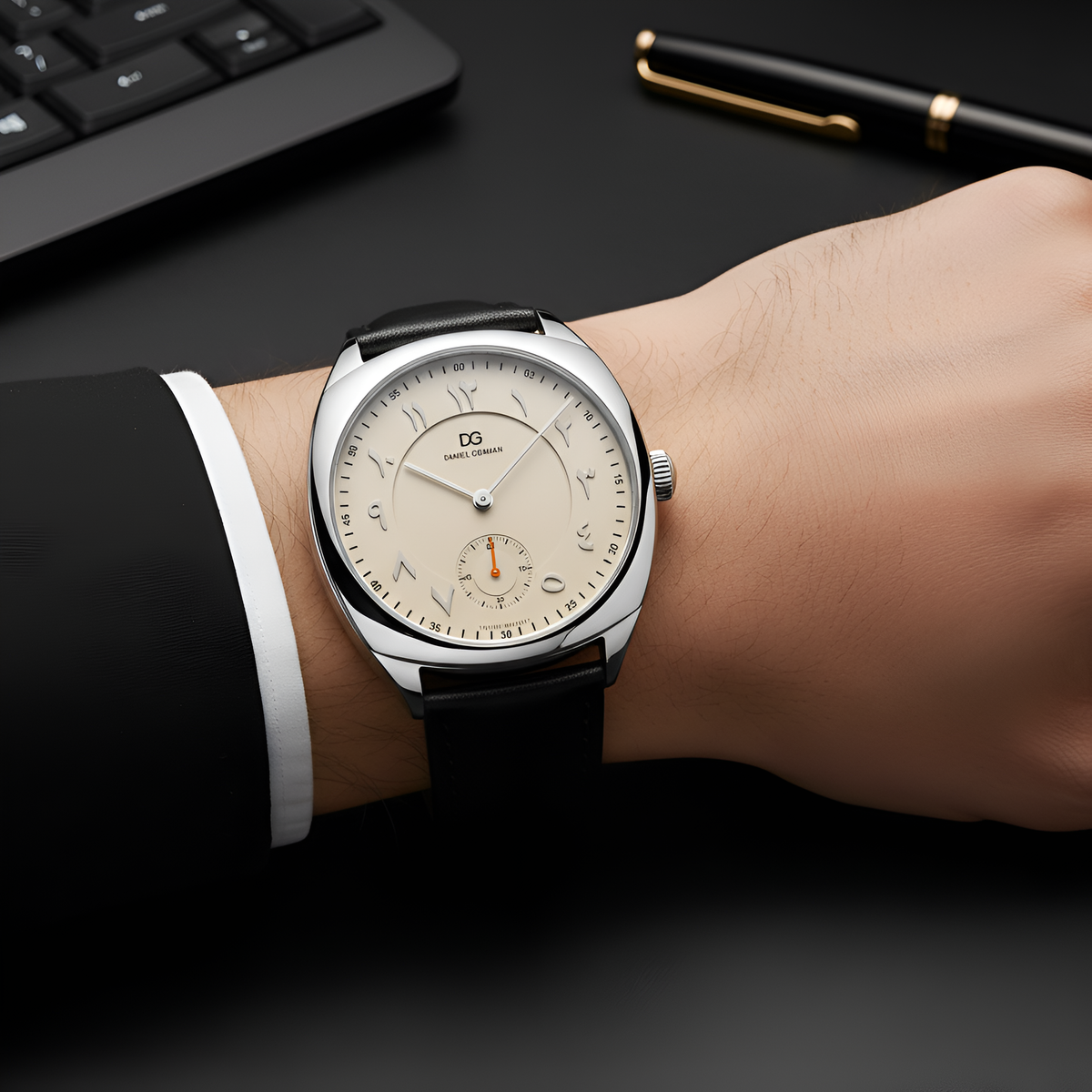 Daniel Gorman DG9520MSW - - on wrist, office