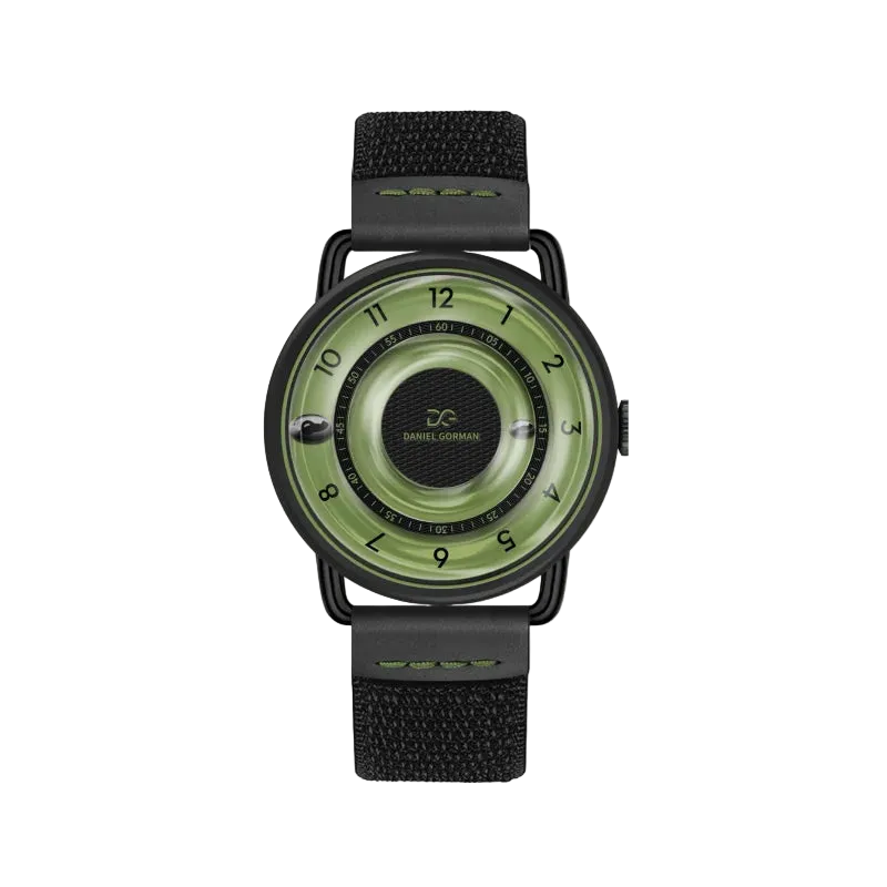 Daniel Gorman DGY000 - Qu - green dial black stitch