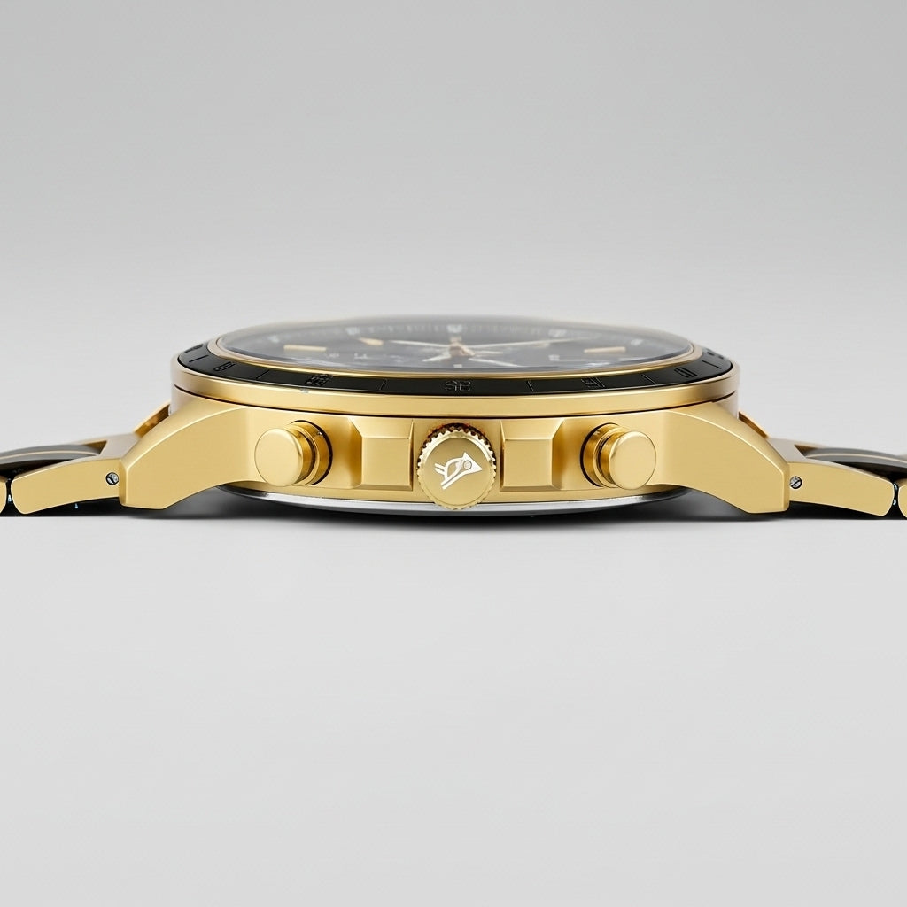 BOBO BIRD GT097 - Mens Ch - gold side crown pushers