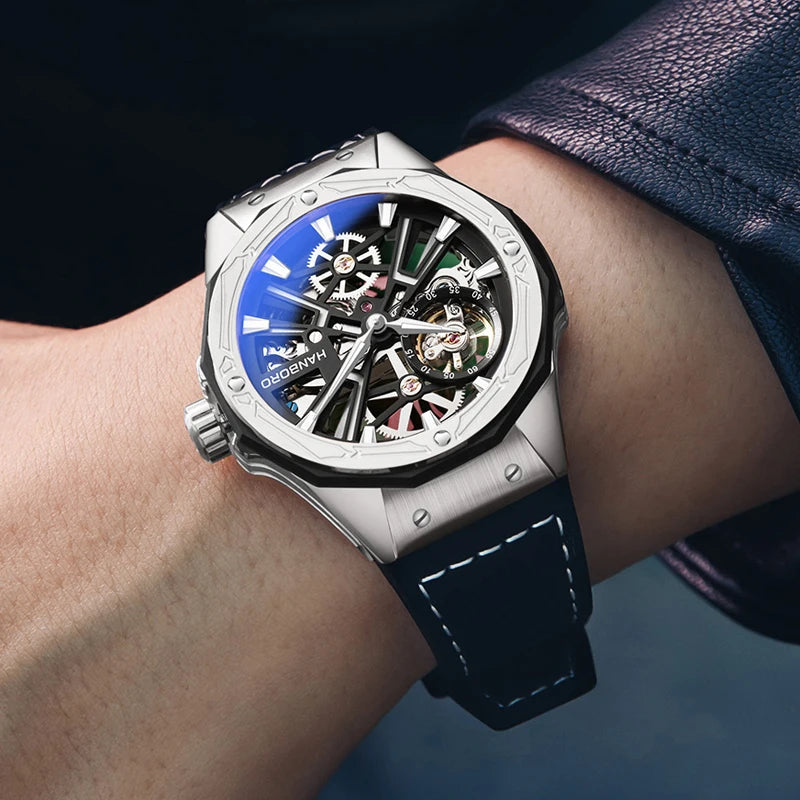 HANBORO 918 - Mechanical - On wrist blue reflection