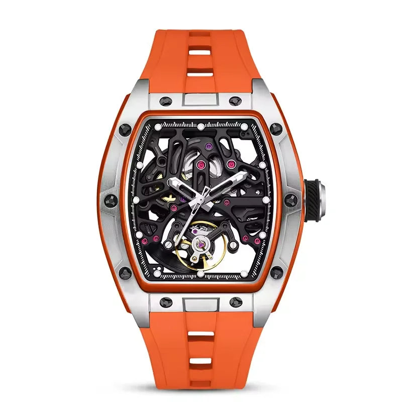 BREITVACHER 91981 - Autom - Silver case texture, strap attachment