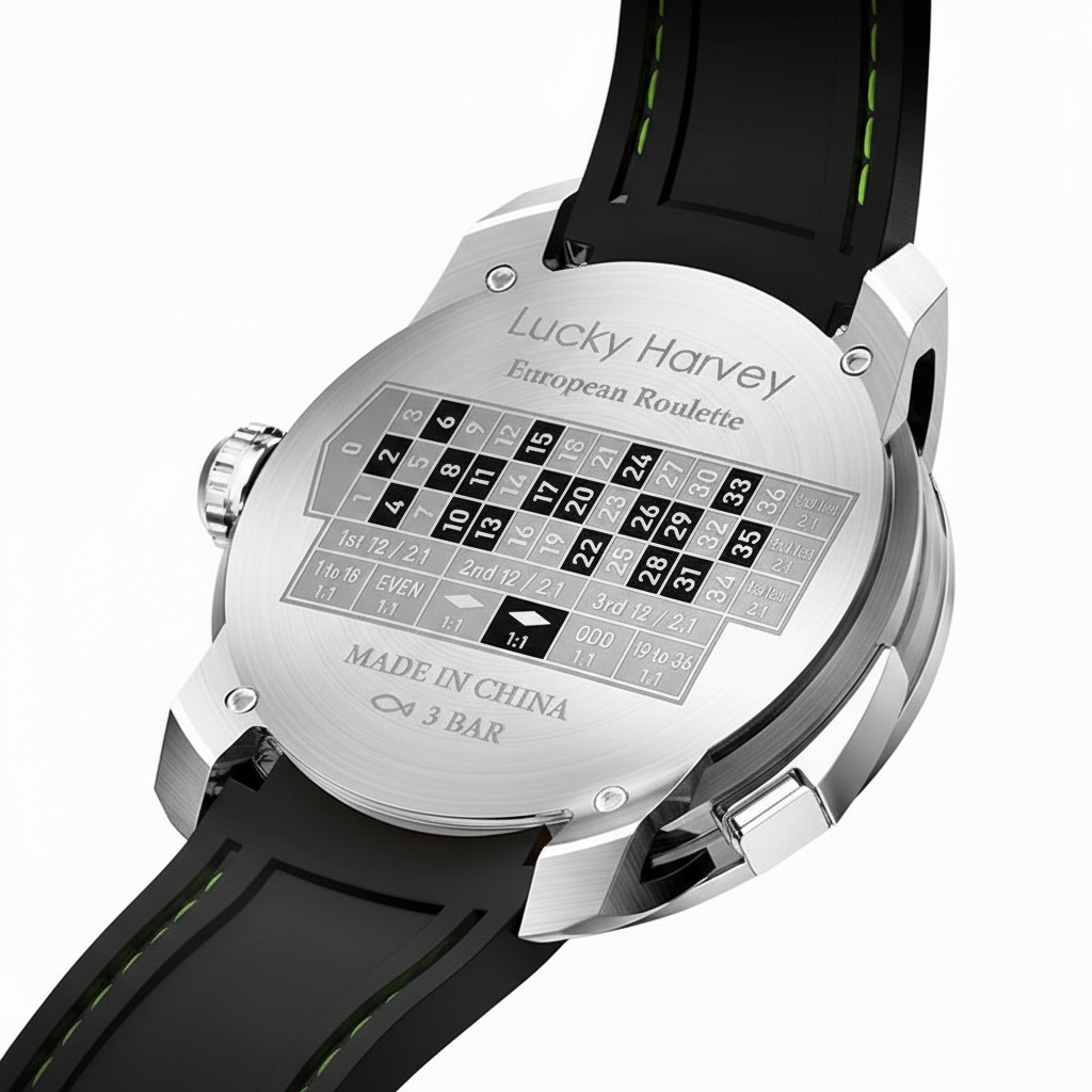 Lucky Harvey ZLS303 - Aut - watch back, roulette table