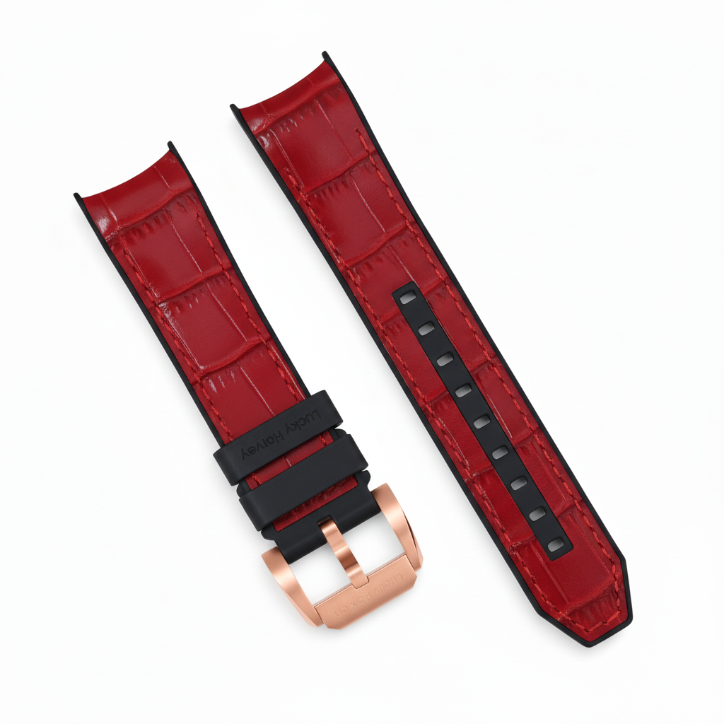 Lucky Harvey ZLS501 - Aut - red strap, gold buckle