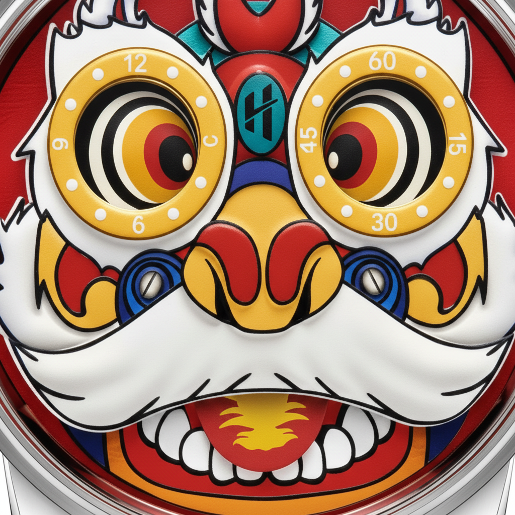 Lucky Harvey ZLS105 - Aut - red dial, mask detail