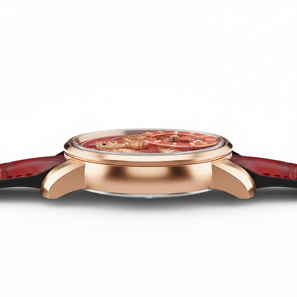 Lucky Harvey ZLS501 - Aut - side view, red strap