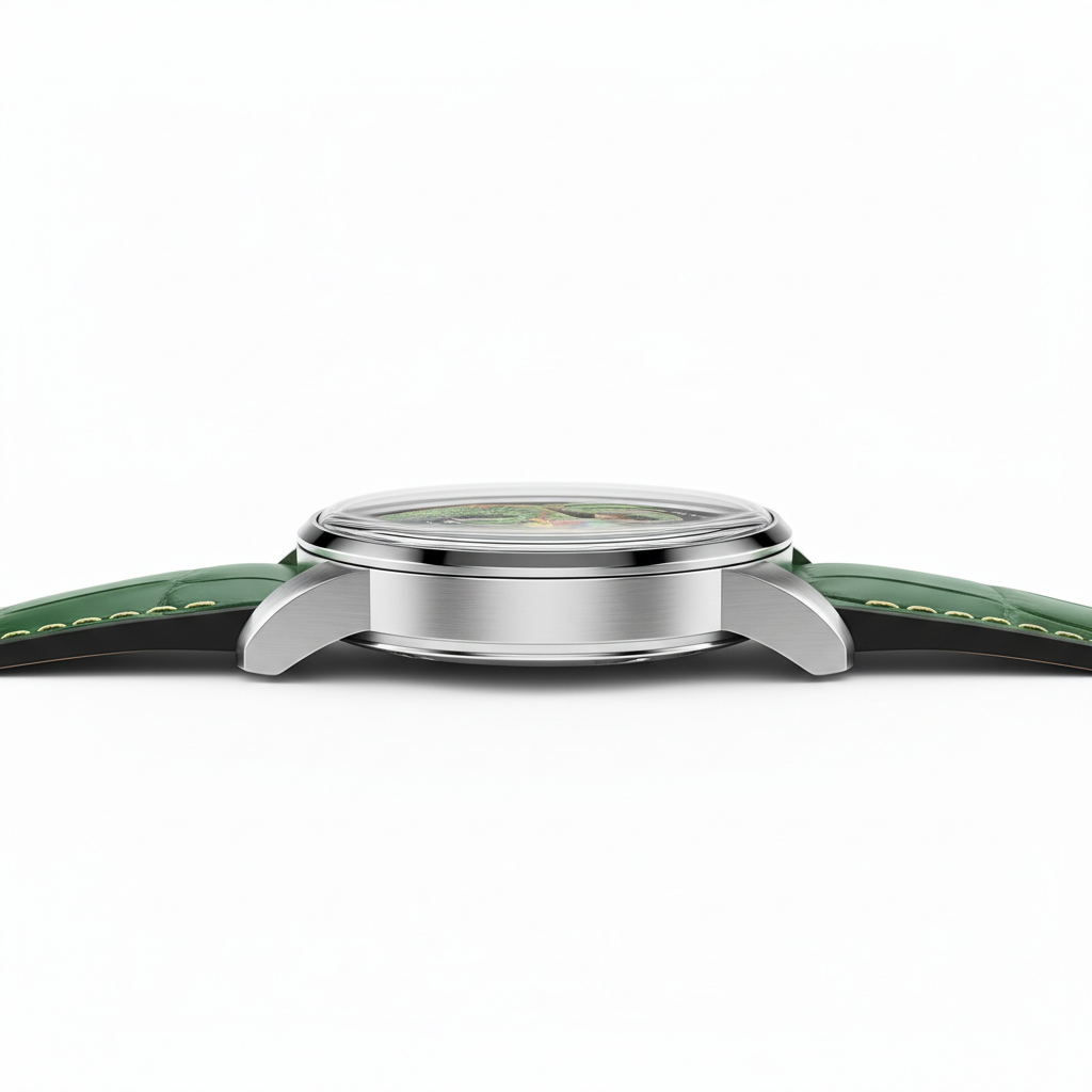 Lucky Harvey ZLS202 - Aut - side profile, green strap