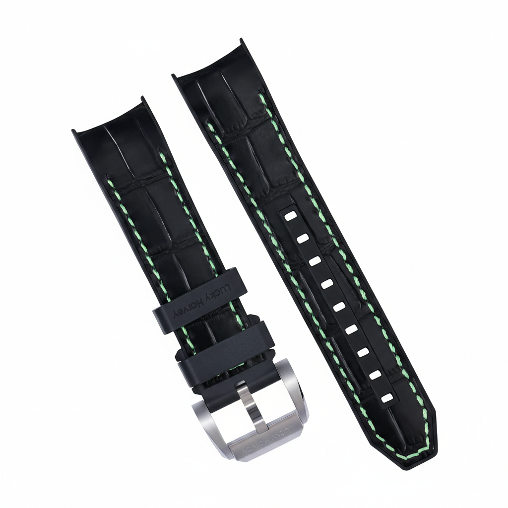 Lucky Harvey ZLS303 - Aut - black strap, green stitch