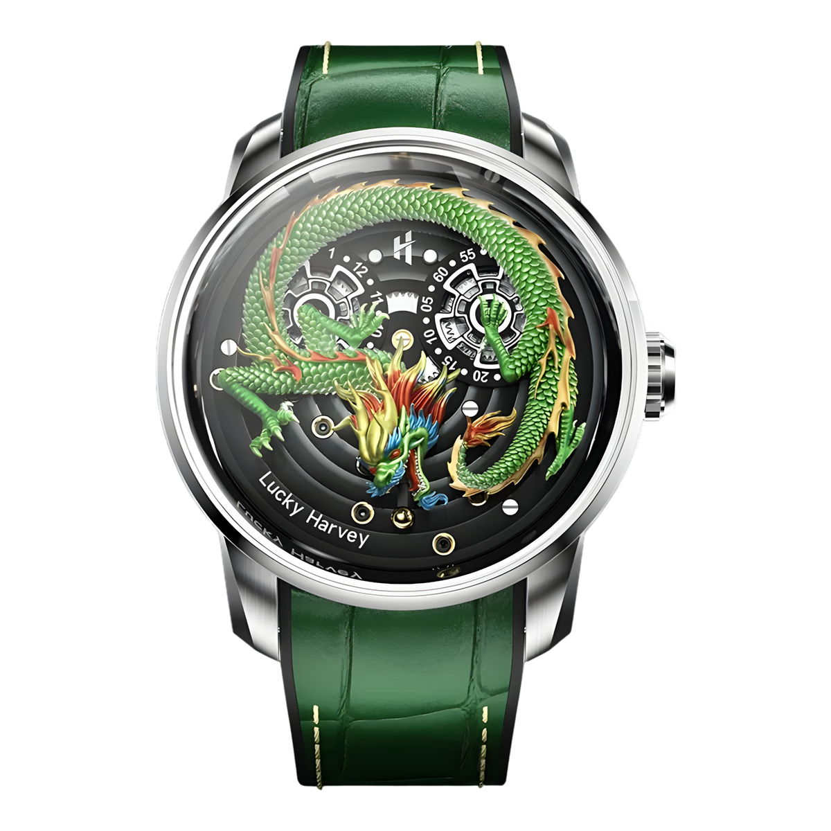 Lucky Harvey ZLS202 - Aut - front, green dragon