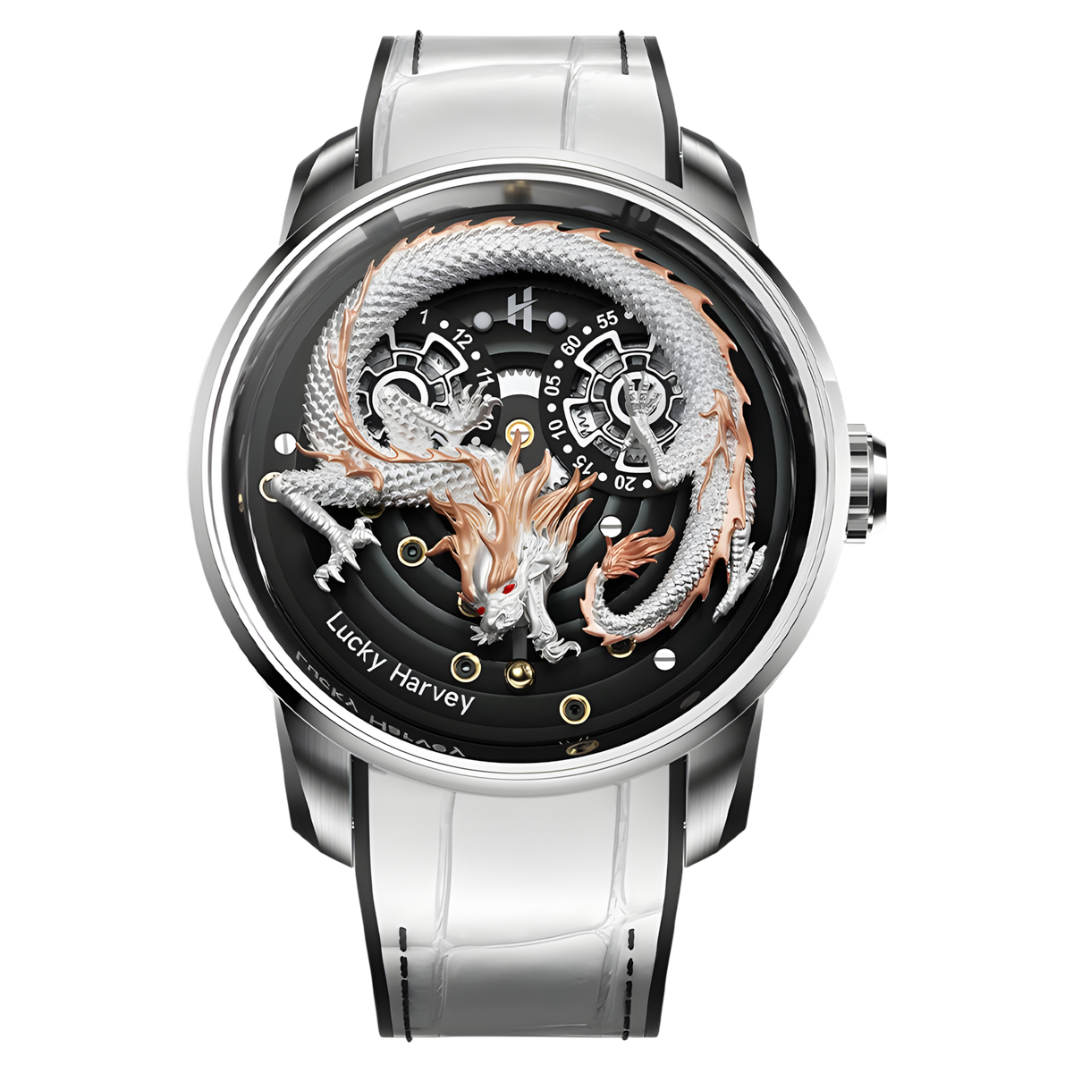 Lucky Harvey ZLS202 - Aut - front, silver dragon
