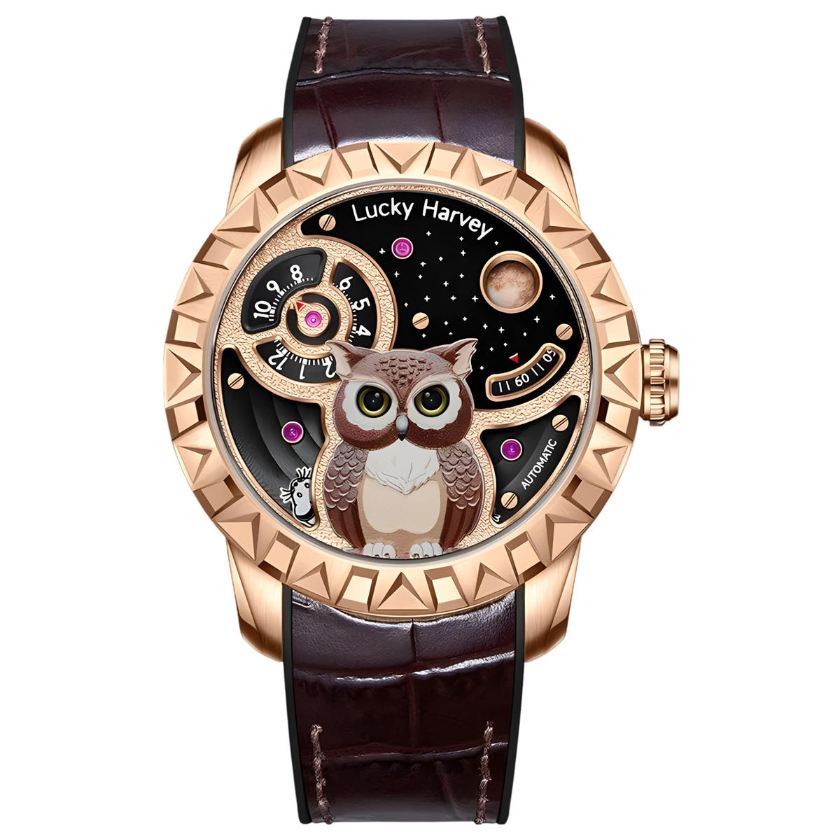 Lucky Harvey ZLS104 - Aut - rose gold, brown owl