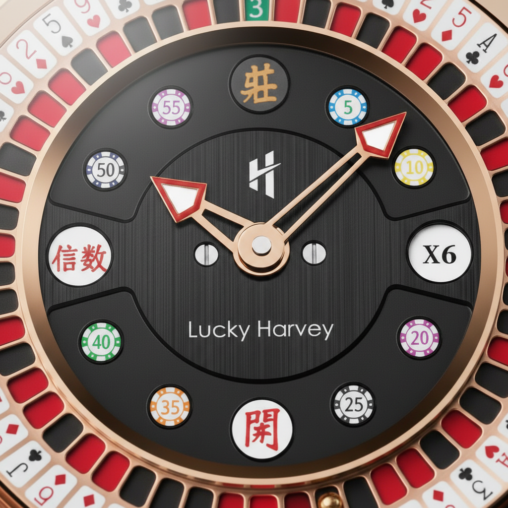 Lucky Harvey Poker Roulet - dial close-up, casino