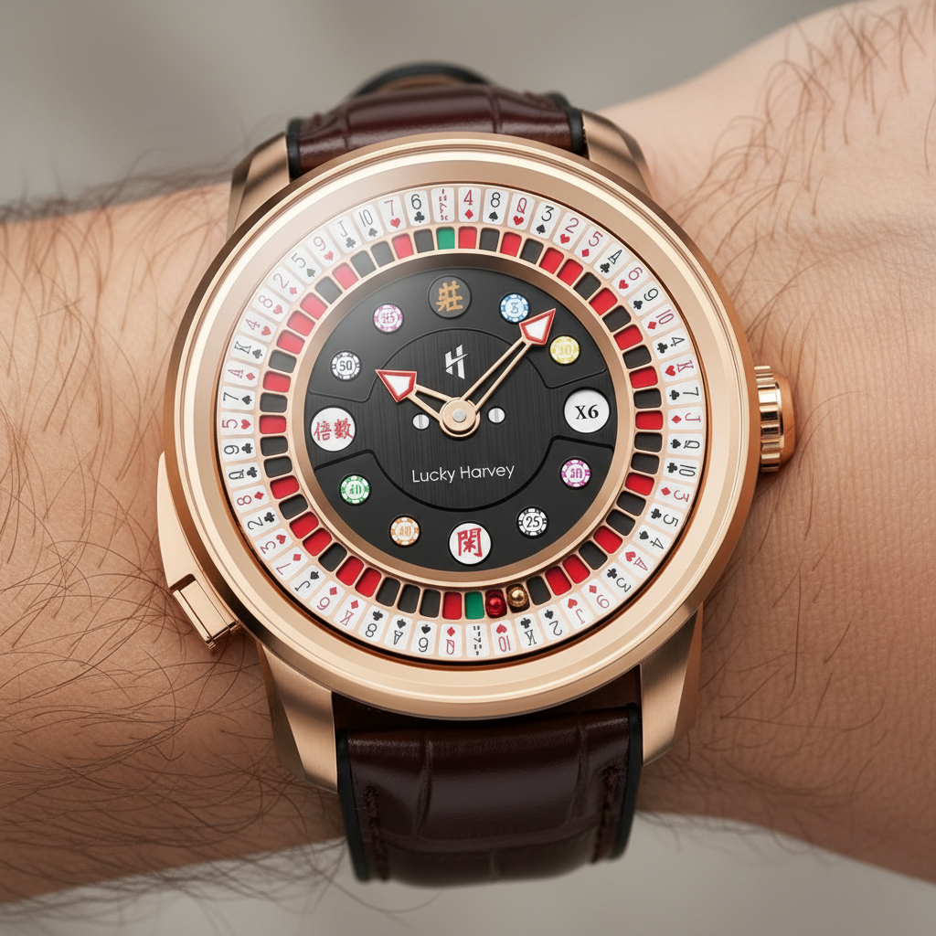 Lucky Harvey Poker Roulet - rose gold, on wrist