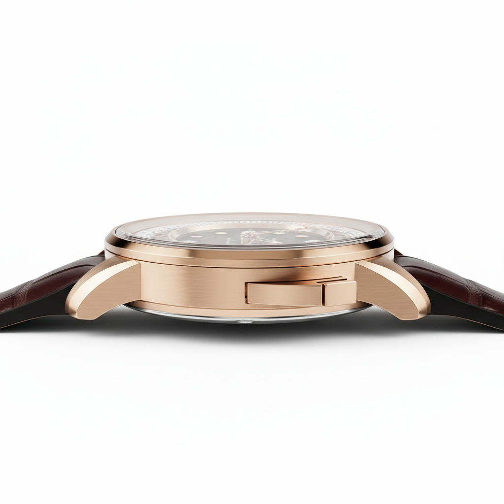 Lucky Harvey Poker Roulet - side view, rose gold