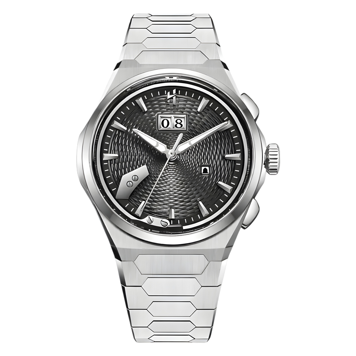 Lucky Harvey ZLS403 - Men - silver steel, black dial