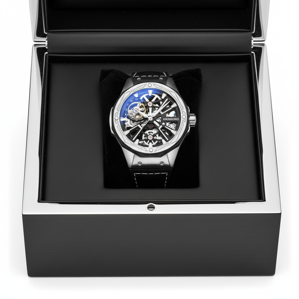 HANBORO 918 - Mechanical Watch with Silicone Strap HANBORO