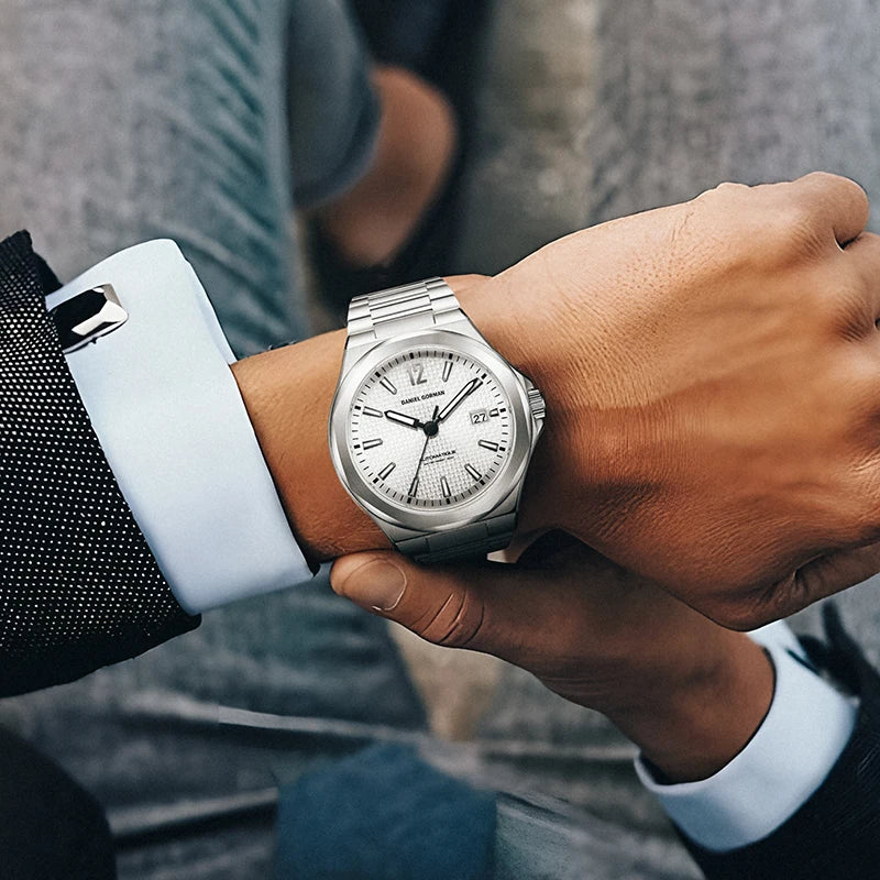 Daniel Gorman DG9007 - Me - silver dial on wrist