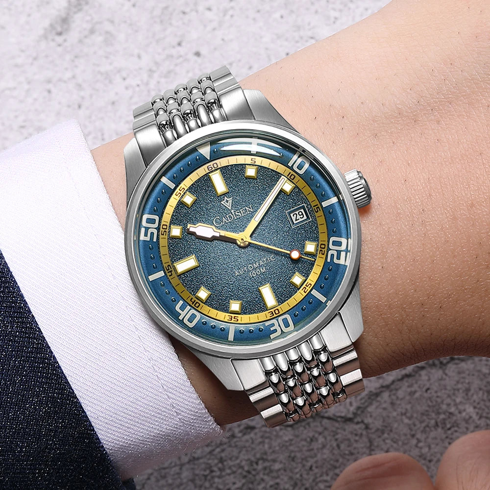 CADISEN 2026 - Automatic - Close-up wrist, textured dial