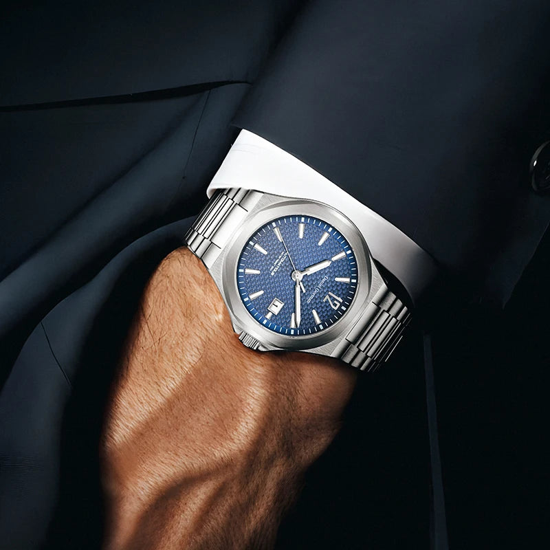 Daniel Gorman DG9007 - Me - blue dial on wrist