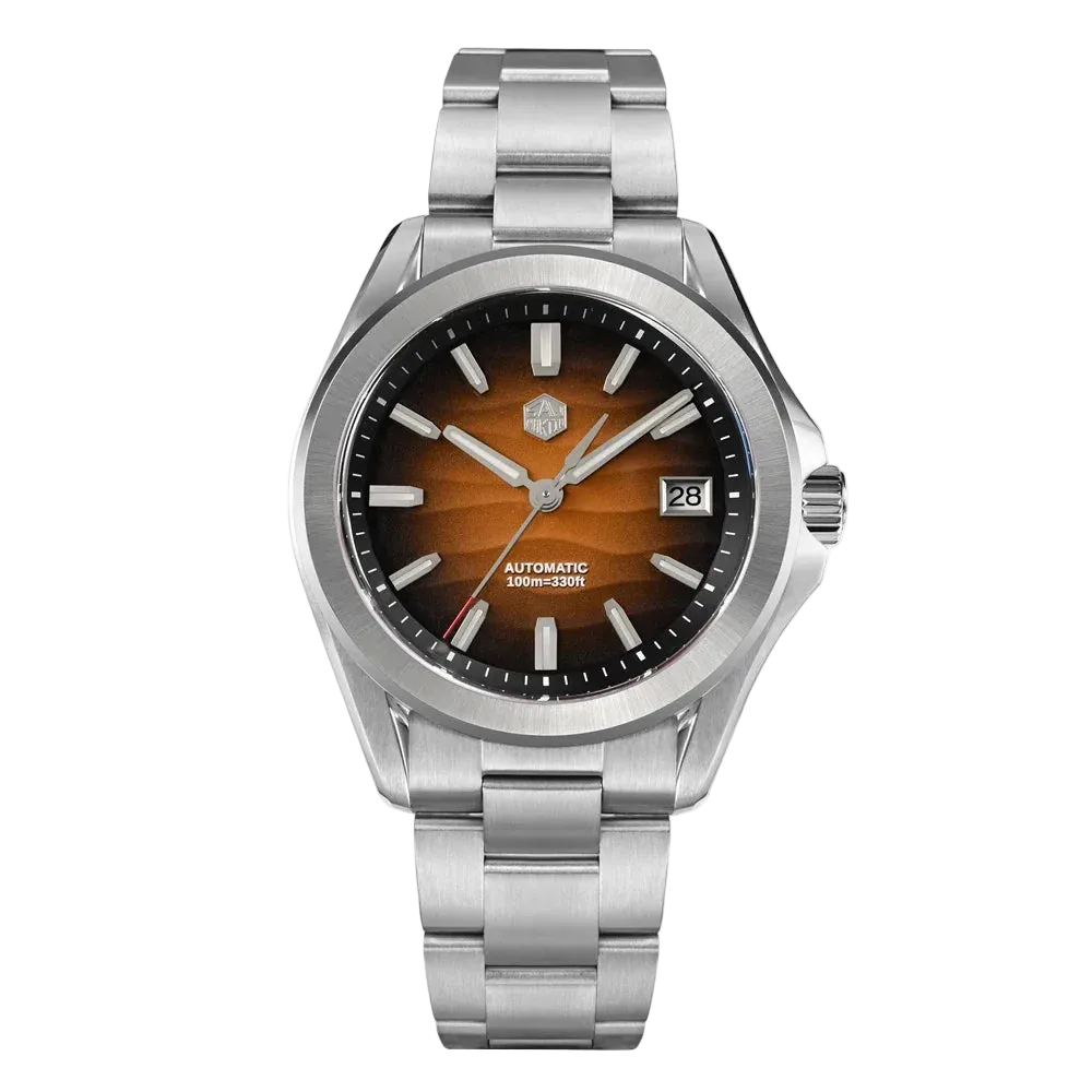 San Martin SN0129 GC - Au - brown gradient dial, full watch