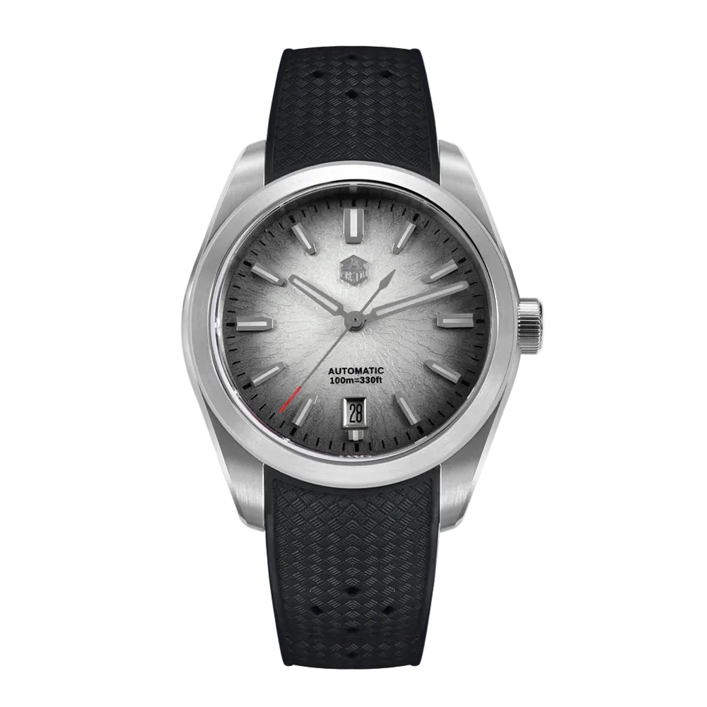San Martin SN0144 - Autom - gray dial, black rubber strap