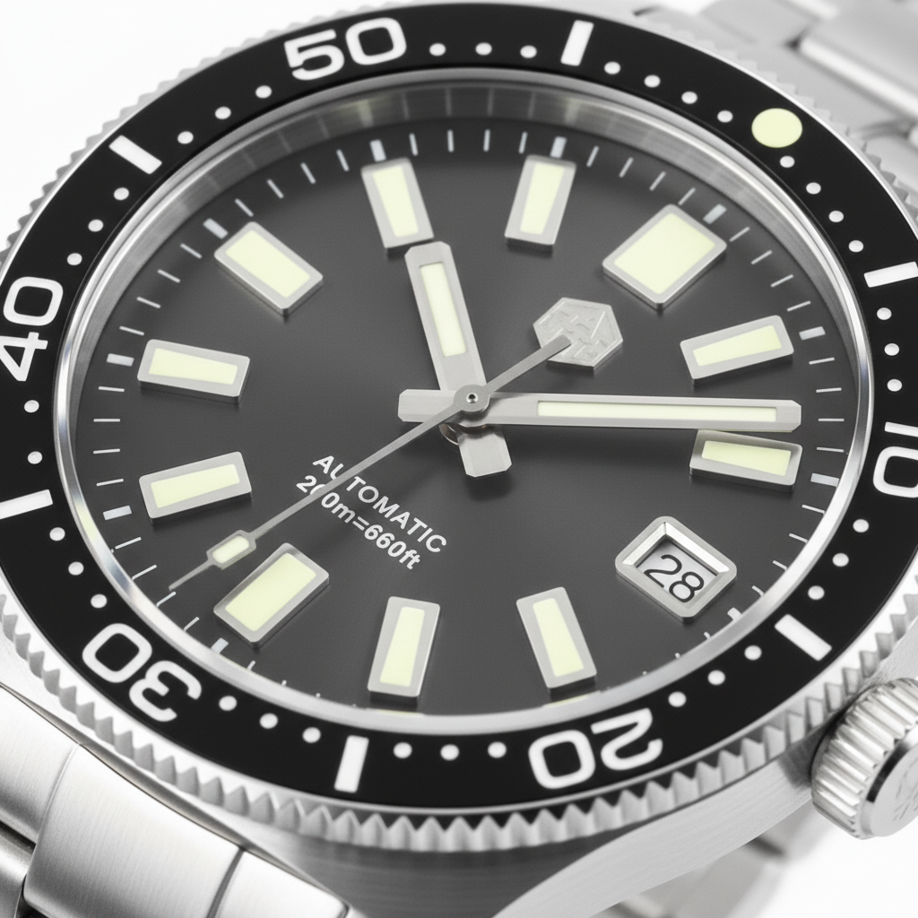 San Martin SN0007 - Automatic Diver Watch Robust Timepiece Steel strap Edition breitvacher