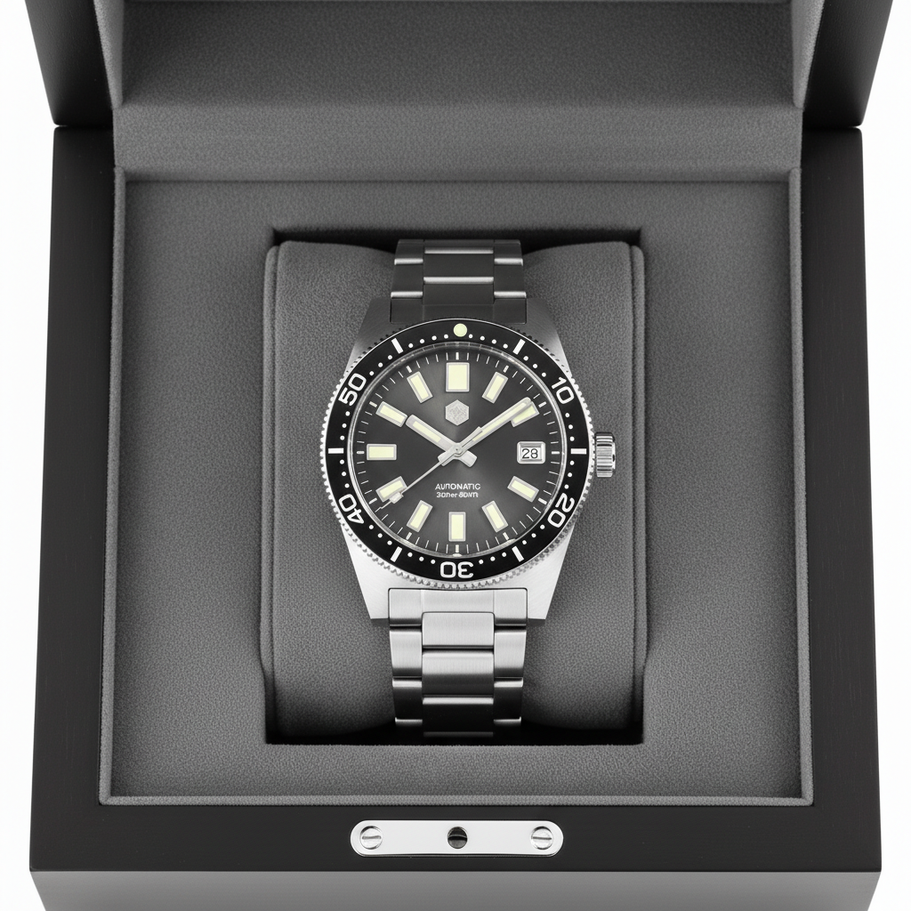 San Martin SN0007 - Automatic Diver Watch Robust Timepiece Steel strap Edition breitvacher