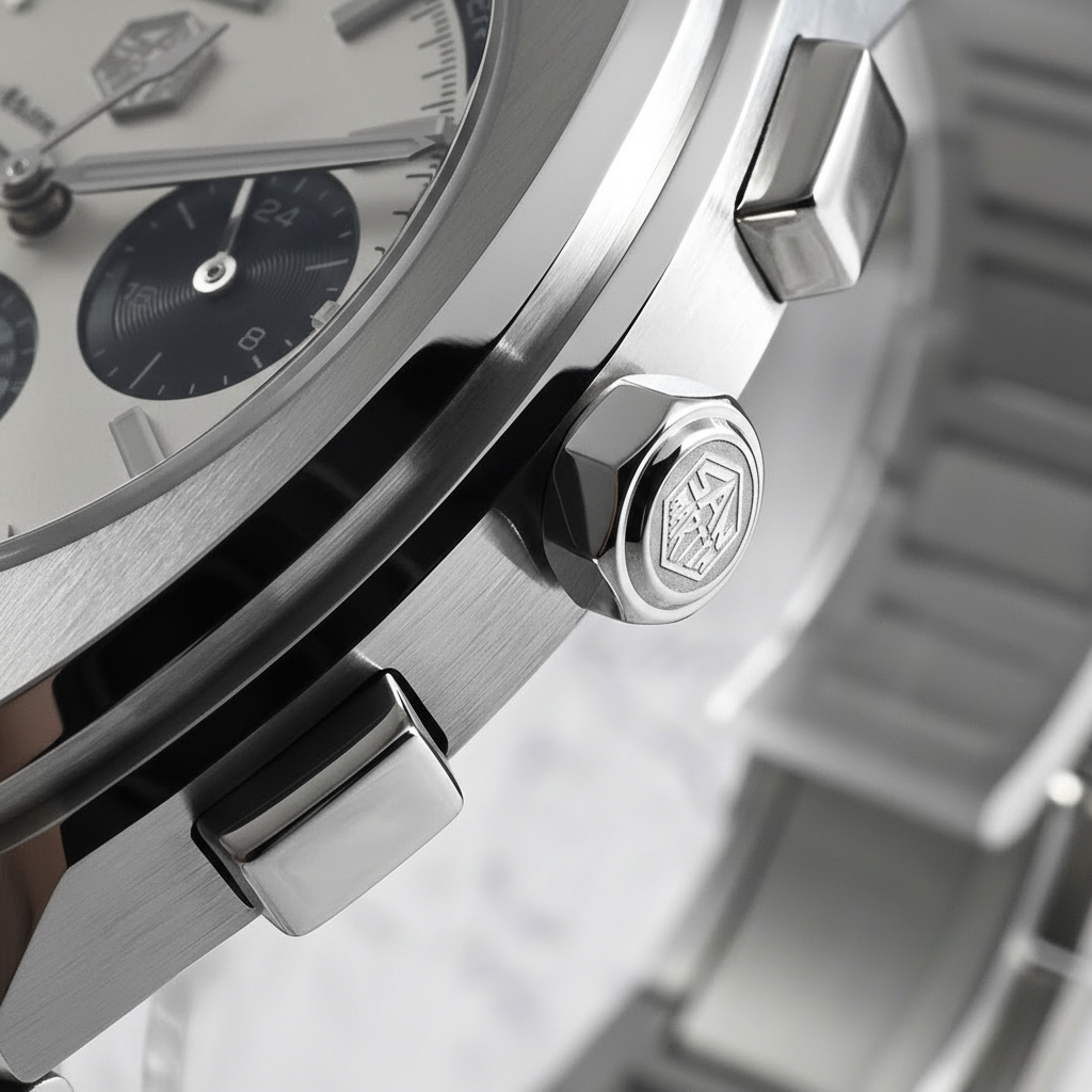 San Martin SN0026-G-JS - Chronograph Watch with Panda Dial breitvacher