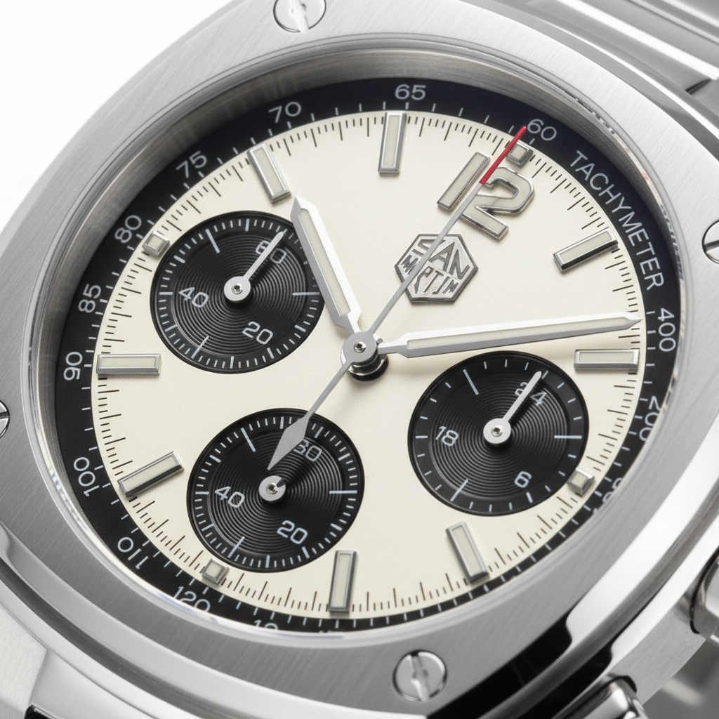 San Martin SN0026-G-JS - Chronograph Watch with Panda Dial breitvacher