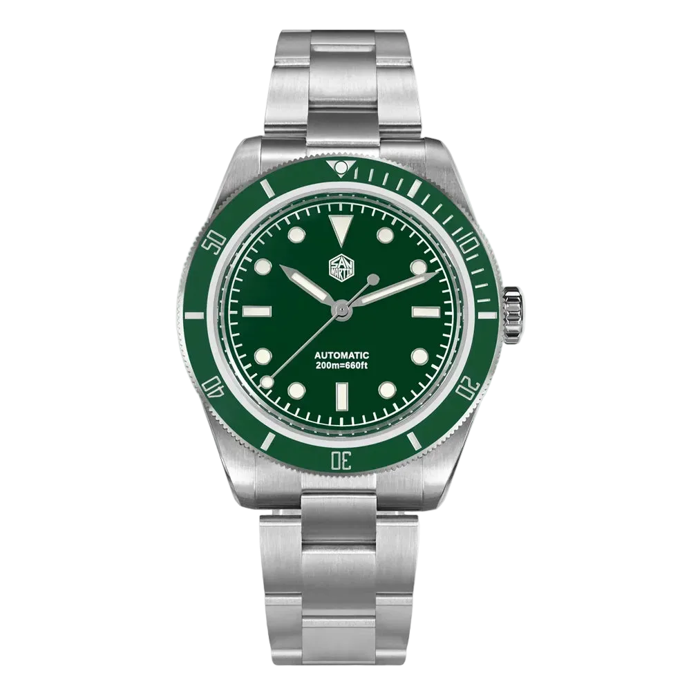 San Martin SN004 - Vintag - green dial stainless