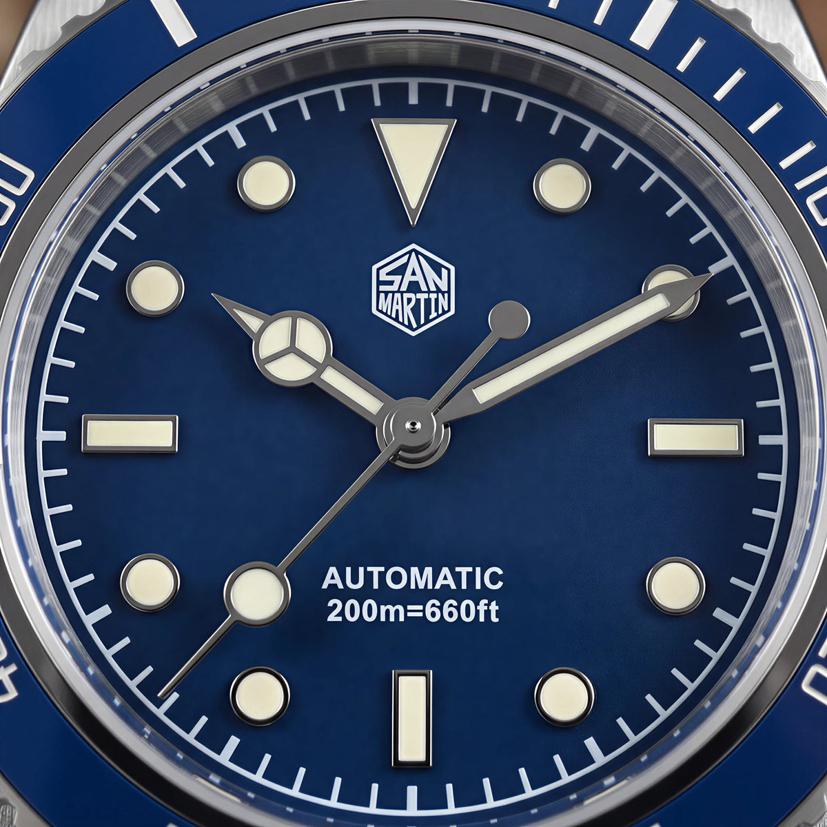 San Martin SN004 - Automatic Dive Watch Mercedez hands Version breitvacher