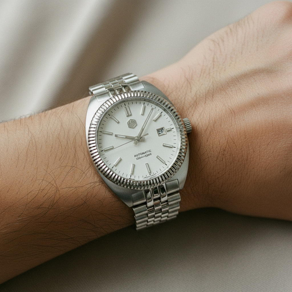 San Martin SN0069 - Autom - white dial on wrist