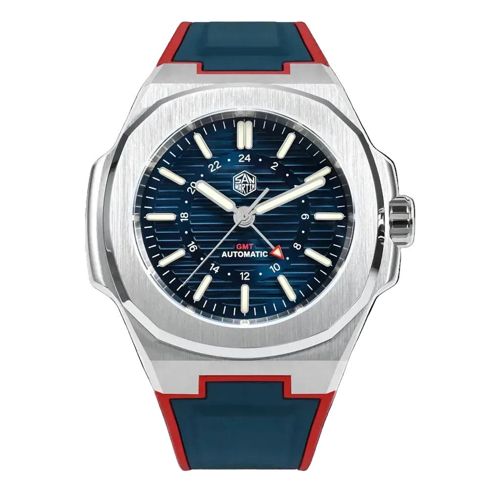 San Martin SN0075-G-C - A - green GMT automatic watch
