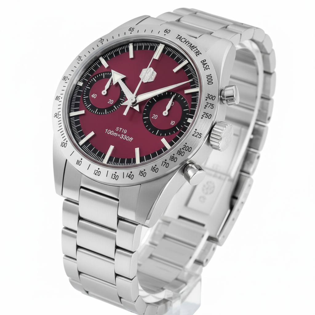 San Martin SN0103JS - Panda Chronograph Watch Racing Style Coloral Edition breitvacher