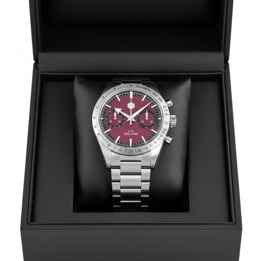San Martin SN0103JS - Panda Chronograph Watch Racing Style Coloral Edition breitvacher