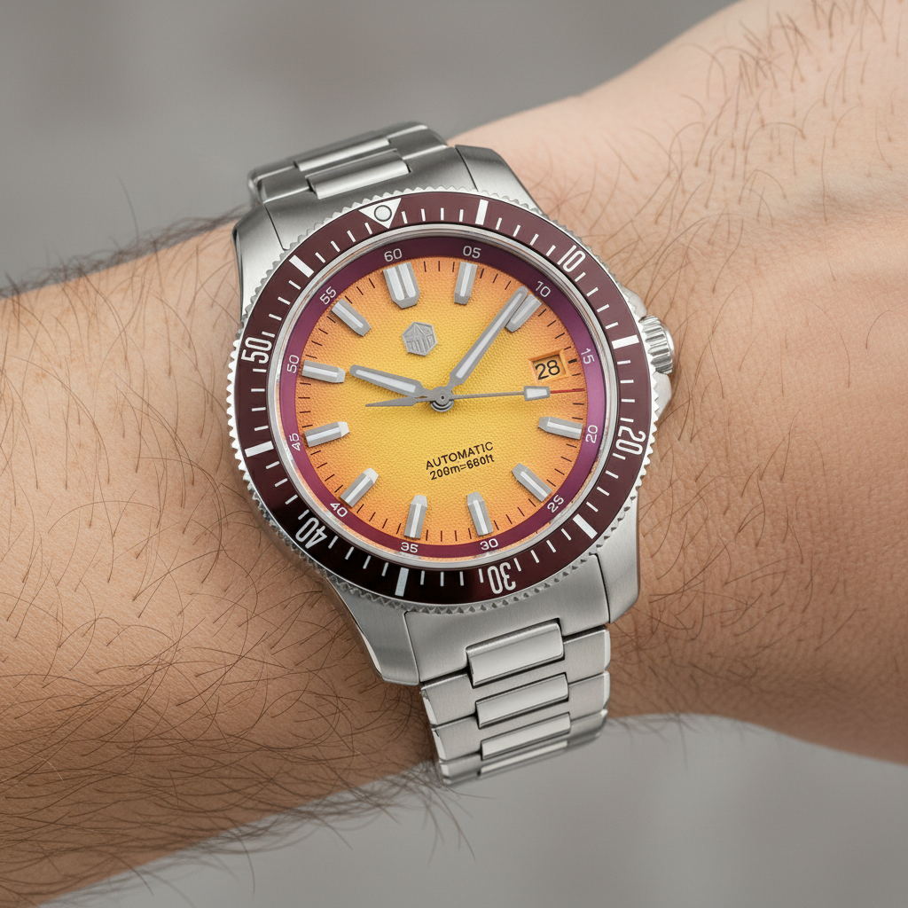 San Martin SN0118-GB - Automatic Watch Crimson Tide Dive breitvacher