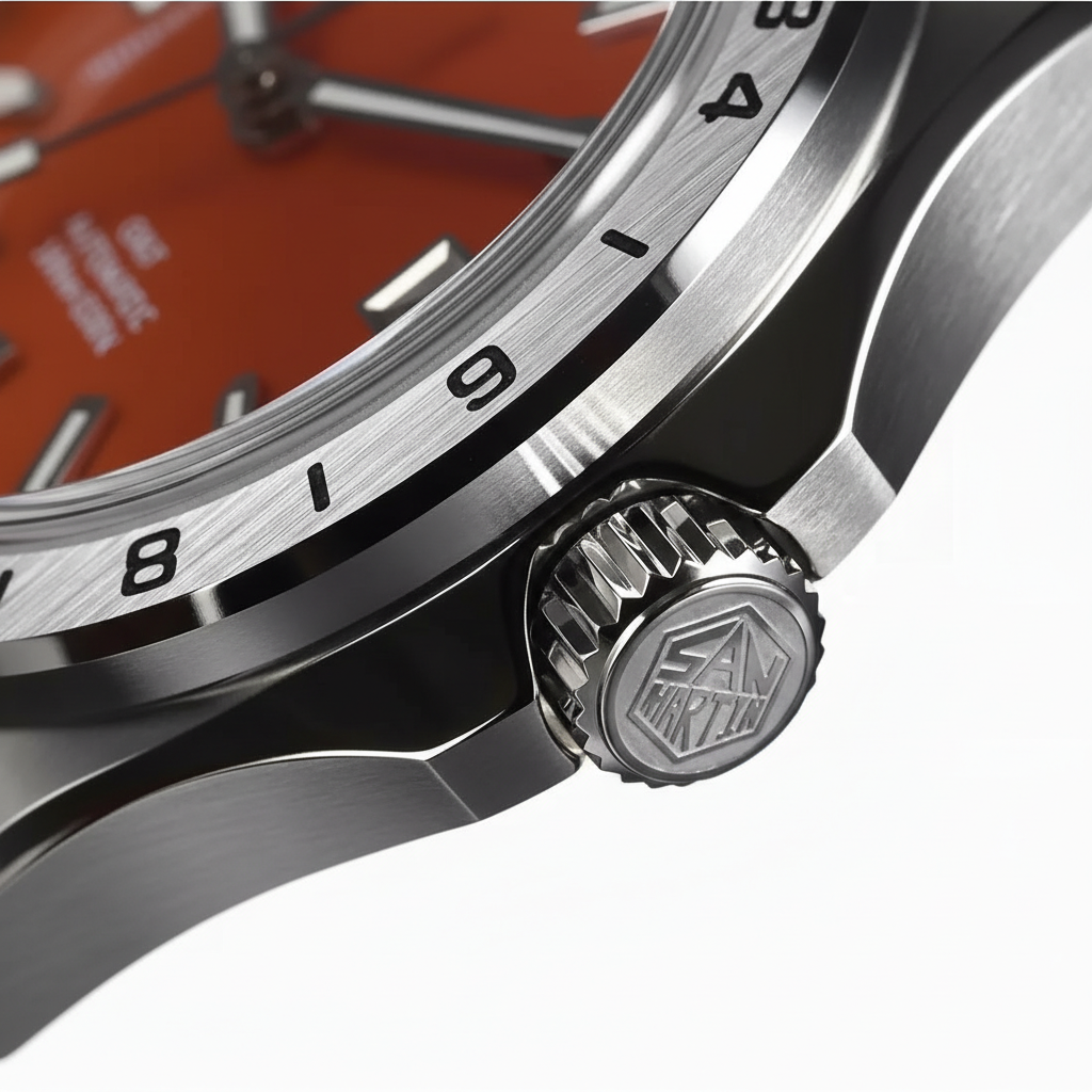 San Martin SN0129-G-B - GMT Automatic Watch with Marble Dial breitvacher