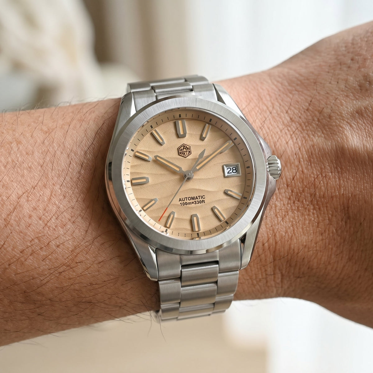San Martin SN0129C - Sport Automatic Watch with Deset Textured Dial - Dark Edition breitvacher