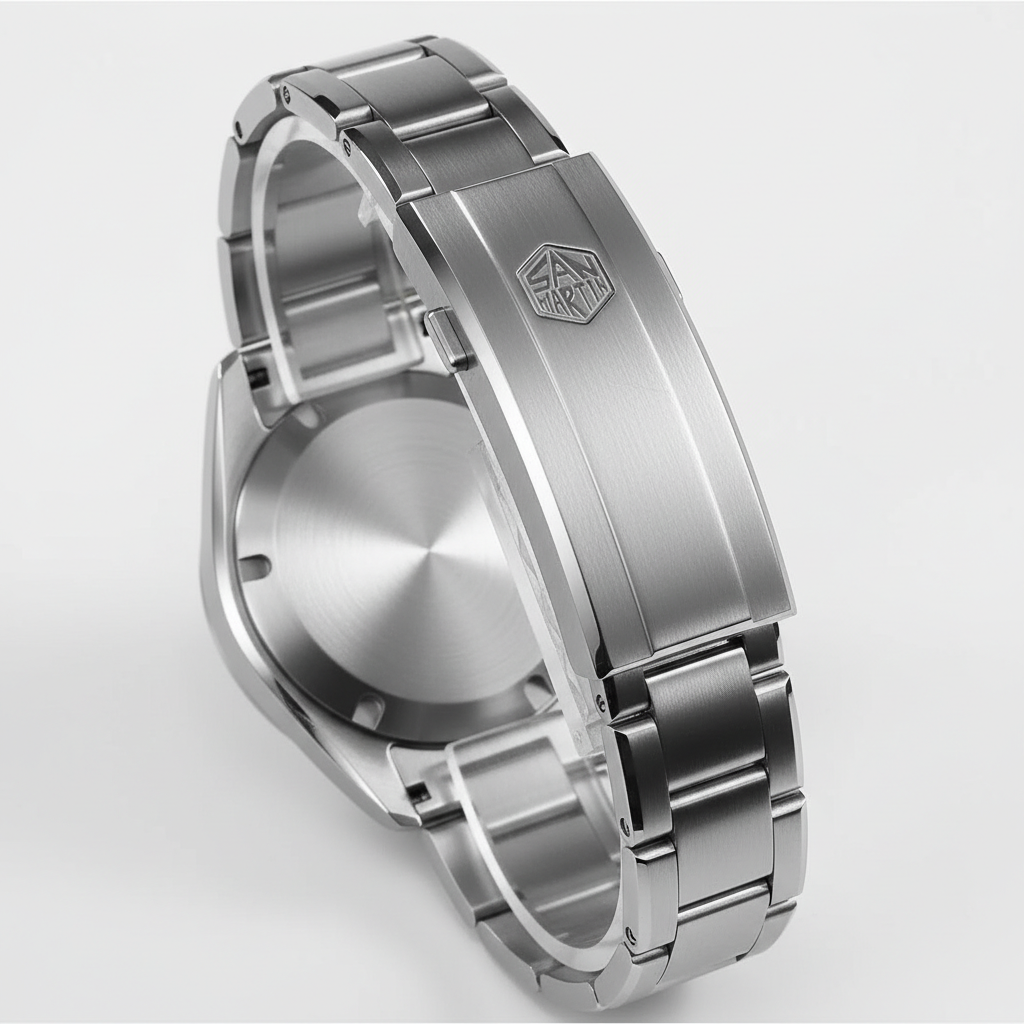 San Martin SN0129C - Spor - watch back, steel bracelet