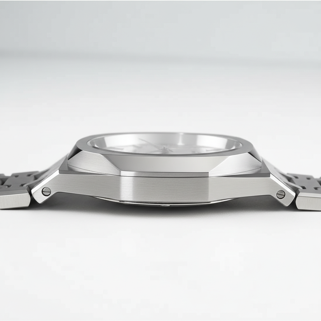 San Martin SN013-G - Oak - worn watch, casual setting Side View