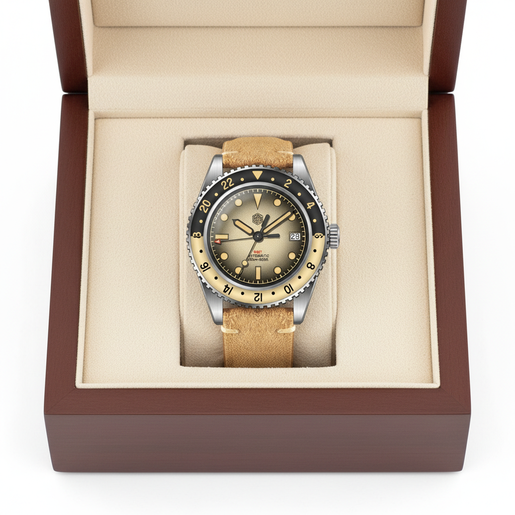 San Martin SN0134 - GMT Automatic Watch Luxury Explorer breitvacher