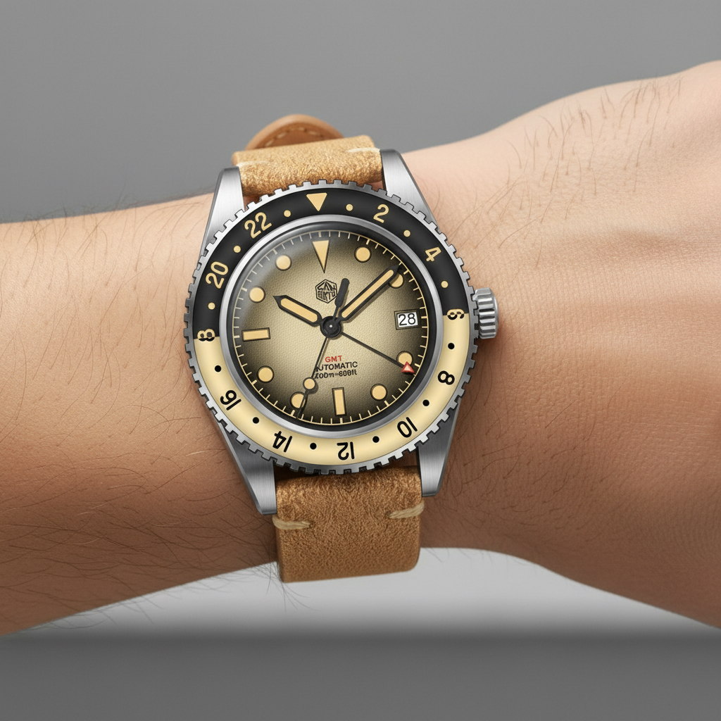 San Martin SN0134 - GMT Automatic Watch Luxury Explorer breitvacher