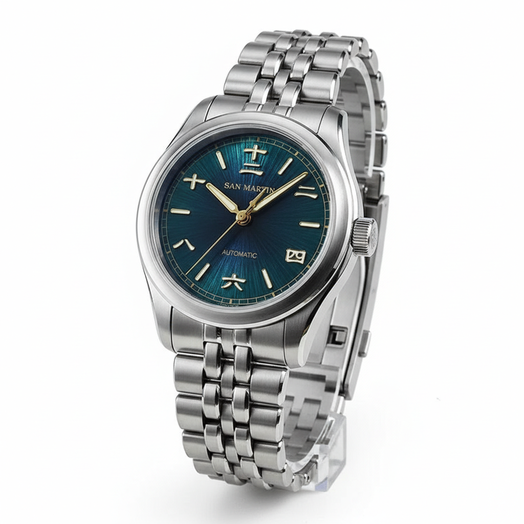 San Martin SN0144-CG - Sunburst Automatic Watch for Men breitvacher