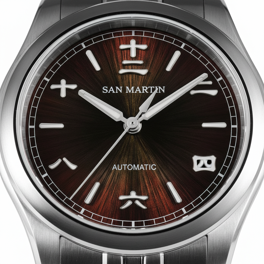 San Martin SN0144-CG - Sunburst Automatic Watch for Men breitvacher