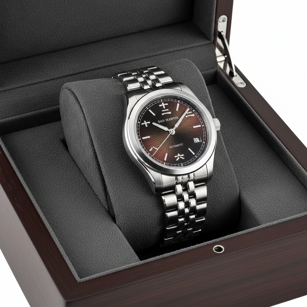 San Martin SN0144-CG - Sunburst Automatic Watch for Men breitvacher