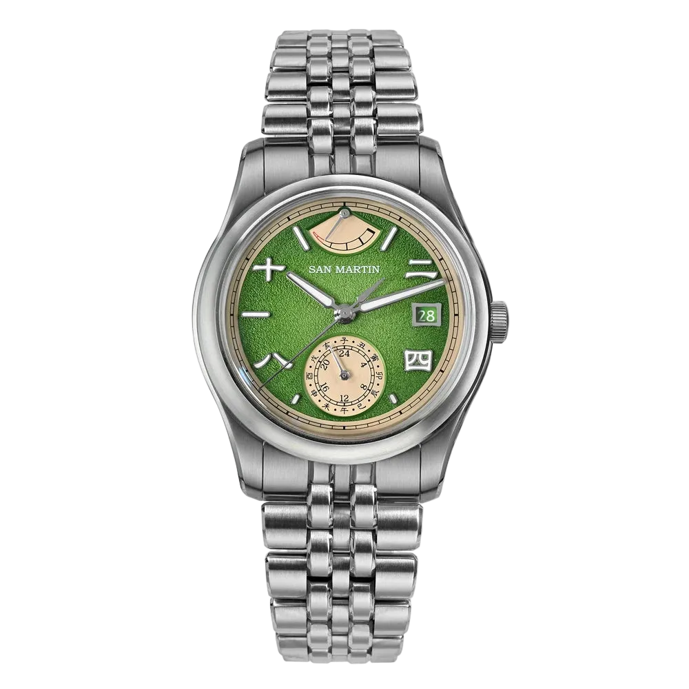San Martin SN0144-DG - Au - green dial, cream accents