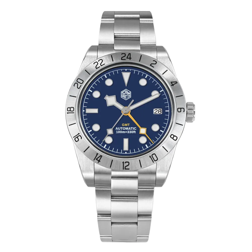 San Martin SN0134 - GMT A - blue dial front