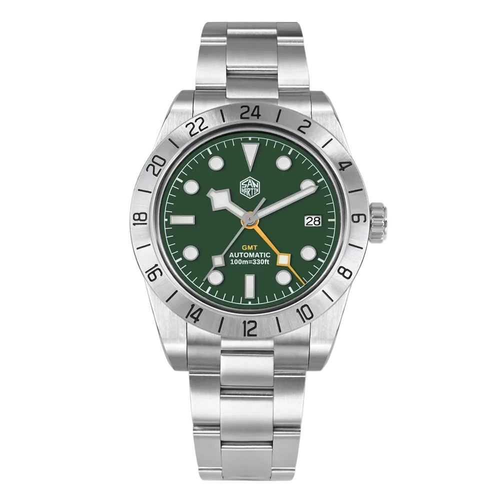 San Martin SN0134 - GMT A - green dial front